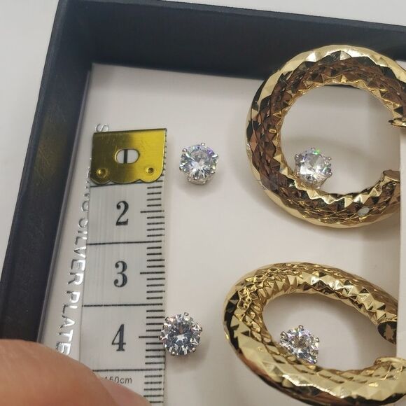 Peermont gold hoop Earrings and crystal studs - Picture 9 of 9